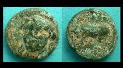 Ionia, Phygela, Artemis with Bull Butting Left reverse, Scarce!